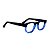 Armação para óculos de Grau Gustavo Eyewear G41 1. Cor: Preto e azul translúcido. Haste preta. - Imagem 2