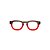 Armação para óculos de Grau Gustavo Eyewear G41 5. Cor: Fumê e vermelho fosco. Haste fumê. - Imagem 1