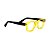Armação para óculos de Grau Gustavo Eyewear G41 7. Cor: Amarelo translúcido. Haste preta. - Imagem 2