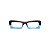 Armação para óculos de Grau Gustavo Eyewear G35 10. Cor: Preto, fumê e azul translúcido. Haste azul. - Imagem 1