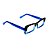 Armação para óculos de Grau Gustavo Eyewear G35 10. Cor: Preto, fumê e azul translúcido. Haste azul. - Imagem 2