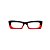 Armação para óculos de Grau Gustavo Eyewear G35 15. Cor: Marrom e vermelho translúcido. Haste vermelha. - Imagem 1