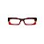 Armação para óculos de Grau Gustavo Eyewear G35 18. Cor: Marrom, âmbar e vermelho translúcido. Haste marrom. - Imagem 1