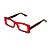 Armação para óculos de Grau Gustavo Eyewear G35 20. Cor: Vermelho translúcido. Haste animal print. - Imagem 3