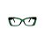Armação para óculos de Grau Gustavo Eyewear G81 11. Cor: Verde translúcido. Haste preta. - Imagem 1