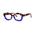 Armação para óculos de Grau Gustavo Eyewear G53 8. Cor: Animal print e azul translúcido. Haste animal print. - Imagem 3