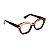 Armação para óculos de Grau Gustavo Eyewear G70 4. Cor: Animal print e âmbar translúcido. Haste marrom. - Imagem 2