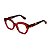 Armação para óculos de Grau Gustavo Eyewear G70 22. Cor: Vermelho translúcido. Haste animal print. - Imagem 3