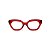 Armação para óculos de Grau Gustavo Eyewear G70 22. Cor: Vermelho translúcido. Haste animal print. - Imagem 1