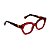 Armação para óculos de Grau Gustavo Eyewear G70 22. Cor: Vermelho translúcido. Haste animal print. - Imagem 2