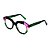 Armação para óculos de Grau Gustavo Eyewear G37 1. Cor: Preto, violeta, fumê e verde translúcido. Haste verde. - Imagem 3