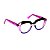 Armação para óculos de Grau Gustavo Eyewear G37 6. Cor: Preto, azul, violeta e cristal translúcido. Haste violeta. - Imagem 2