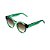 Óculos de Sol Gustavo Eyewear G63 6. Cor: Verde, preto e azul translúcido. Haste verde. Lentes verdes. - Imagem 3