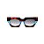 Óculos de Sol Gustavo Eyewear G137 2. Cor: Animal print, azul e marrom translúcido. Haste animal print. Lentes cinza. - Imagem 1
