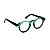 Óculos de Grau Gustavo Eyewear G29 2 nas cores acqua e preto, hastes pretas. - Imagem 2