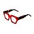 Armação para óculos de Grau Gustavo Eyewear G137 4. Cor: Vermelho translúcido. Haste animal print. - Imagem 3
