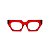 Armação para óculos de Grau Gustavo Eyewear G137 4. Cor: Vermelho translúcido. Haste animal print. - Imagem 1