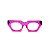 Armação para óculos de Grau Gustavo Eyewear G137 5. Cor: Violeta translúcido. Haste animal print. - Imagem 1