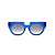 Óculos de Sol Gustavo Eyewear G135 5. Cor: Azul translúcido. Haste animal print. Lentes cinza. - Imagem 1