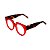 Armação para óculos de Grau Gustavo Eyewear G135 1. Cor: Vermelho translúcido. Haste animal print. - Imagem 3