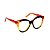 Óculos de Grau Gustavo Eyewear G126 1 nas cores, preto, amarelo e laranja, hastes laranja. - Imagem 2