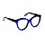 Armação para óculos de Grau Gustavo Eyewear G126 2. Cor: Azul translúcido. Haste animal print. - Imagem 2