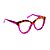 Armação para óculos de Grau Gustavo Eyewear G126 5. Cor: Violeta translúcido e animal print. Haste violeta. - Imagem 2