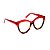 Armação para óculos de Grau Gustavo Eyewear G126 7. Cor: Vermelho translúcido e animal print. Haste vermelha. - Imagem 2