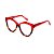 Armação para óculos de Grau Gustavo Eyewear G126 7. Cor: Vermelho translúcido e animal print. Haste vermelha. - Imagem 3