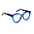 Armação para óculos de Grau Gustavo Eyewear G126 9. Cor: Azul translúcido. Haste preta. - Imagem 2