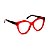 Armação para óculos de Grau Gustavo Eyewear G126 11. Cor: Vermelho translúcido. Haste animal print. - Imagem 2