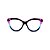 Óculos de Grau Gustavo Eyewear G126 13 nas cores preto, violeta e azul, hastes animal print. - Imagem 1