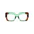 Armação para óculos de Grau Gustavo Eyewear G59 11. Cor: Verde e caramelo translúcido. Haste verde. - Imagem 1