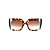 Óculos de Sol Gustavo Eyewear G59 3. Cor: Animal print com listras verde e branca. Haste animal print. Lentes marrom. - Imagem 1