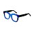 Armação para óculos de Grau Gustavo Eyewear G57 6. Cor: Azul translúcido e preto. Haste preta. - Imagem 3
