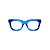 Armação para óculos de Grau Gustavo Eyewear G57 6. Cor: Azul translúcido e preto. Haste preta. - Imagem 1