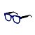 Armação para óculos de Grau Gustavo Eyewear G57 7. Cor: Azul opaco. Haste preta. - Imagem 3