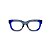 Armação para óculos de Grau Gustavo Eyewear G57 9. Cor: Fumê e azul translúcido. Haste azul. - Imagem 1