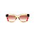 Óculos de Sol Gustavo Eyewear G57 1. Cor: Âmbar, marrom, vermelho e laranja translúcido. Haste animal print. Lentea marrom. - Imagem 1
