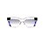 Óculos de Sol Gustavo Eyewear G57 2. Cor: Fumê, preto, azul e violeta translúcido. Haste azul. Lentes cinza. - Imagem 1