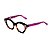 Armação para óculos de Grau Gustavo Eyewear G71 6. Cor: Violeta opaco, fumê e animal print. Haste violeta. - Imagem 3