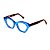 Armação para óculos de Grau Gustavo Eyewear G71 21. Cor: Azul translúcido. Haste animal print. - Imagem 3