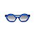 Óculos de Sol Gustavo Eyewear G134 5. Cor: Azul translúcido. Haste animal print. Lentes cinza. - Imagem 1