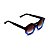 Óculos de Sol Gustavo Eyewear G134 9. Cor: Marrom e azul translúcido. Haste preta. Lentes marrom. - Imagem 2