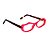 Armação para óculos de Grau Gustavo Eyewear G15 4. Cor: Rosa translúcido. Haste animal print. - Imagem 2