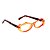 Armação para óculos de Grau Gustavo Eyewear G15 6. Cor: Laranja translúcido. Haste animal print. - Imagem 2