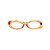 Armação para óculos de Grau Gustavo Eyewear G15 6. Cor: Laranja translúcido. Haste animal print. - Imagem 1