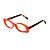 Armação para óculos de Grau Gustavo Eyewear G15 8. Cor: Laranja opaco. Haste animal print. - Imagem 3
