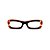 Armação para óculos de Grau Gustavo Eyewear G34 9. Cor: Preto, âmbar e laranja translúcido. Haste laranja. - Imagem 1
