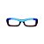 Armação para óculos de Grau Gustavo Eyewear G34 12. Cor: Azul, azul claro e fumê translúcido. Haste azul. - Imagem 1